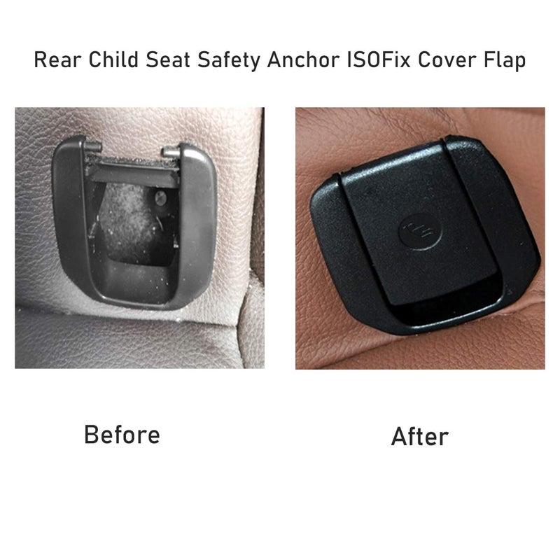Jaronx for BMW Child Seat Anchor Cover, Rear Row Seat Safety Belt Anchor for BMW Isofix Covers 1 Series E81 E82 F20 F21 /2 Series F22 F87 F23 / 3' E90 E91 F30 F31 F34 F80/X1 E84 (Black) - Image 2